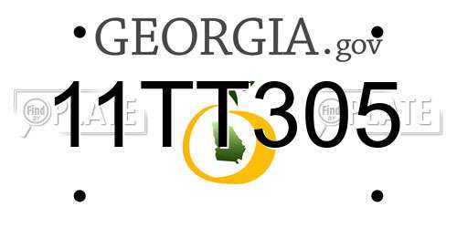 11TT305 Georgia License Plate