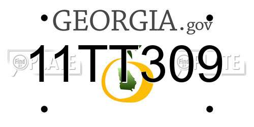 11TT309 Georgia License Plate