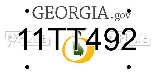 11TT492 Georgia License Plate