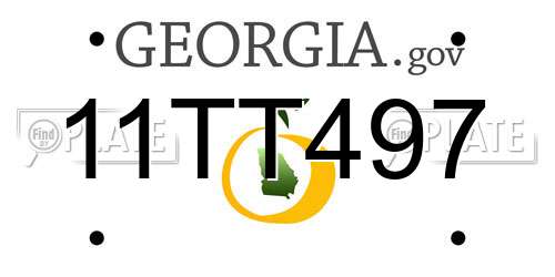 11TT497 Georgia License Plate