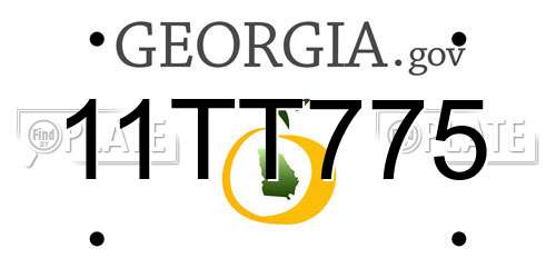 11TT775 Georgia License Plate