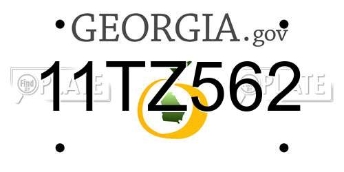 11TZ562 Georgia License Plate