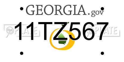 11TZ567 Georgia License Plate