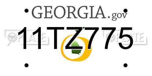11TZ775 Georgia License Plate