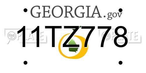11TZ778 Georgia License Plate