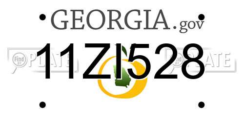 11ZI528 Georgia License Plate