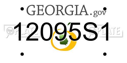 12095S1 Georgia License Plate