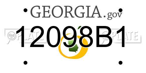 12098B1 Georgia License Plate