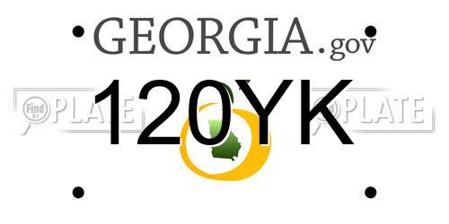 120YK Georgia License Plate