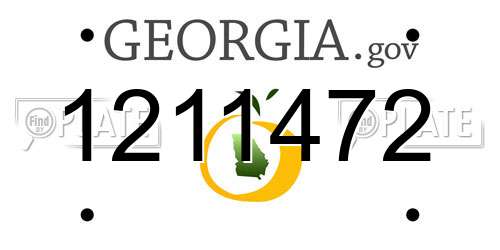 1211472 Georgia License Plate