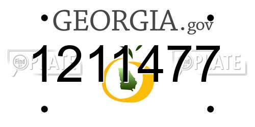 1211477 Georgia License Plate