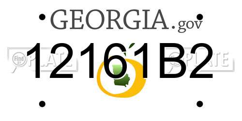 12161B2 Georgia License Plate