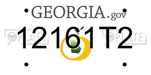 12161T2 Georgia License Plate