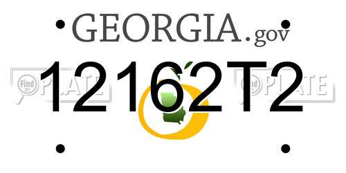 12162T2 Georgia License Plate