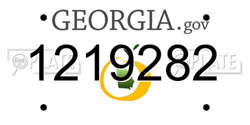 1219282 Georgia License Plate