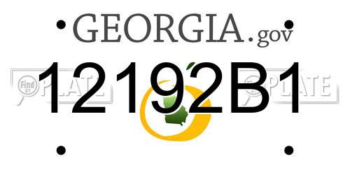 12192B1 Georgia License Plate