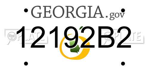 12192B2 Georgia License Plate
