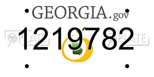 1219782 Georgia License Plate