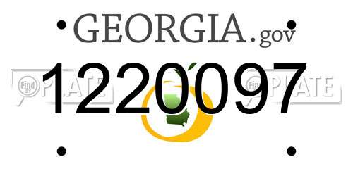 1220097 Georgia License Plate