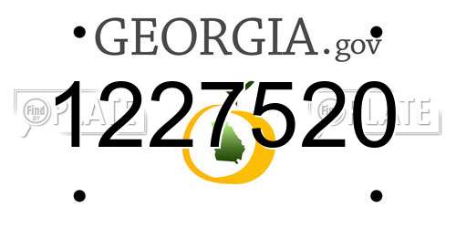 1227520 Georgia License Plate