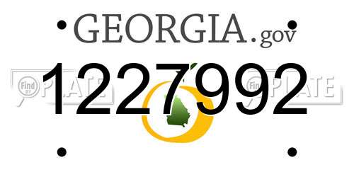 1227992 Georgia License Plate
