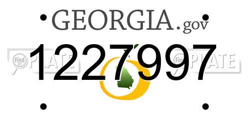 1227997 Georgia License Plate