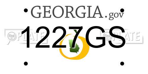 1227GS Georgia License Plate
