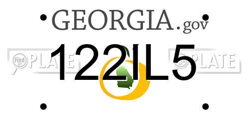 122IL5 Georgia License Plate