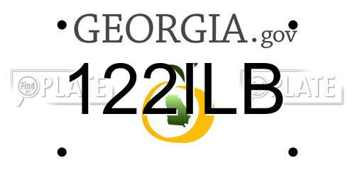 122ILB Georgia License Plate