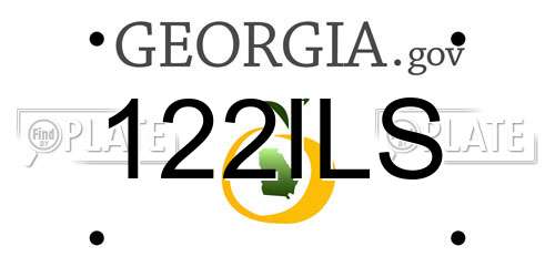 122ILS Georgia License Plate