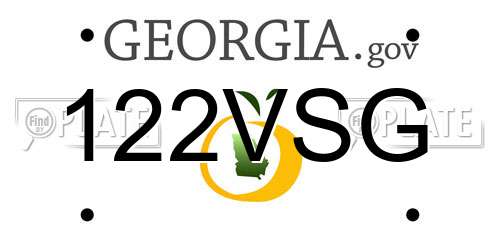 122VSG Georgia License Plate