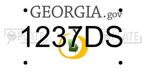 1237DS Georgia License Plate