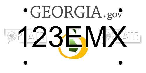 123EMX Georgia License Plate