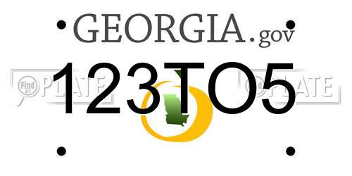 123TO5 Georgia License Plate