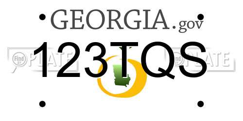123TQS Georgia License Plate