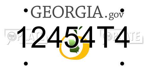 12454T4 Georgia License Plate