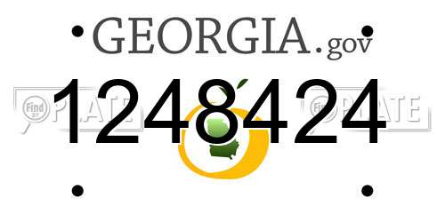 1248424 Georgia License Plate