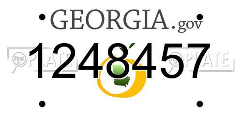 1248457 Georgia License Plate