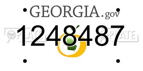 1248487 Georgia License Plate