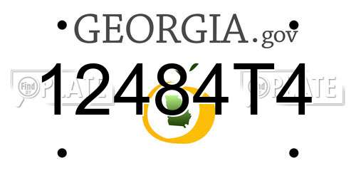12484T4 Georgia License Plate