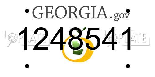 1248541 Georgia License Plate