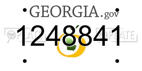 1248841 Georgia License Plate