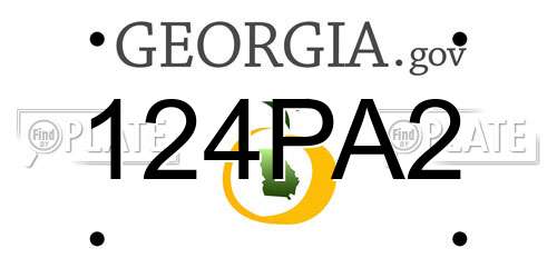 124PA2 Georgia License Plate