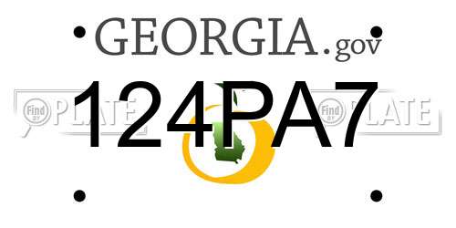 124PA7 Georgia License Plate