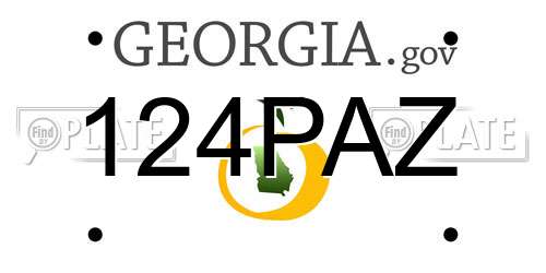 124PAZ Georgia License Plate