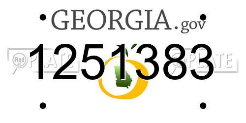 1251383 Georgia License Plate