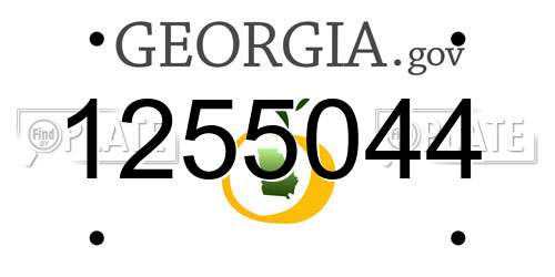 1255044 Georgia License Plate