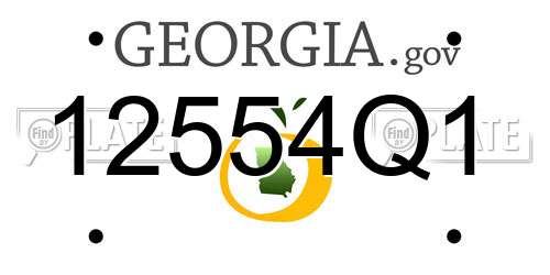 12554Q1 Georgia License Plate