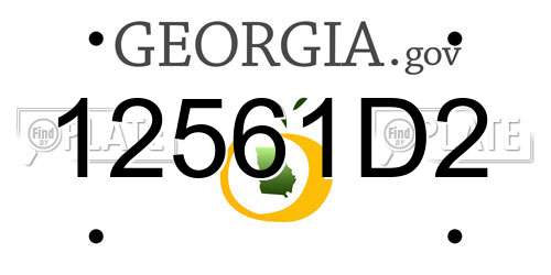 12561D2 Georgia License Plate