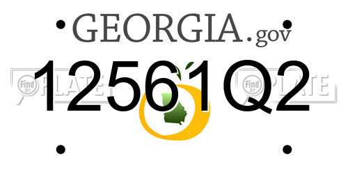 12561Q2 Georgia License Plate